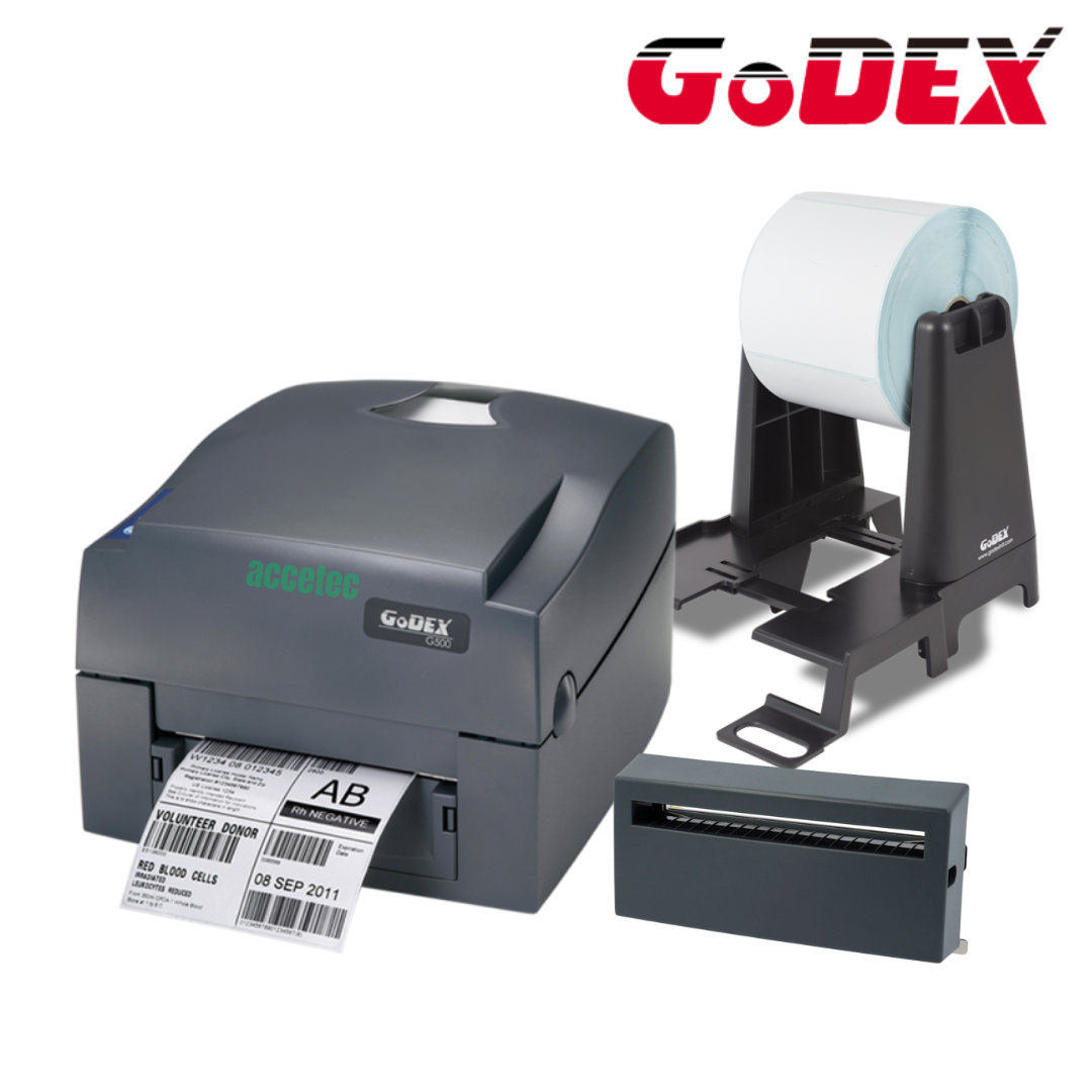 IMPRESORA DE ETIQUETAS GODEX G500 + CORTADOR AUTOMATICO + DISPENSADOR EXTERNO(NYLON)