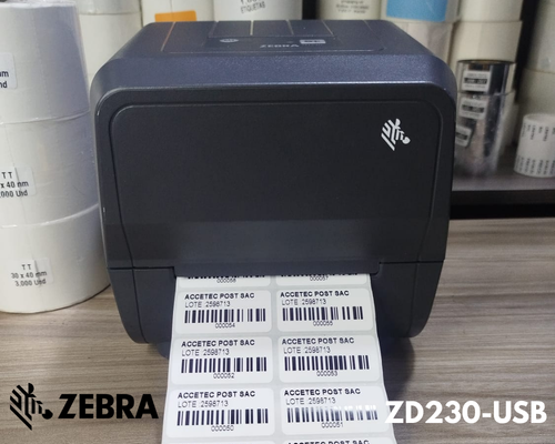 IMPRESORA DE ETIQUETAS ADHESIVAS ZEBRA ZD230-USB