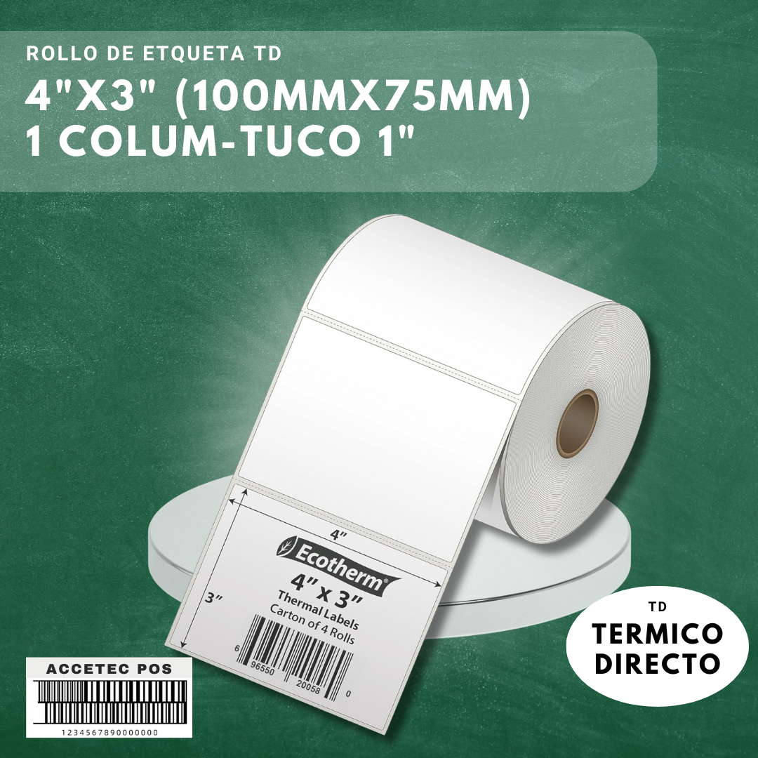 ROLLO DE ETIQUETA TERMICO DIRECTO 4