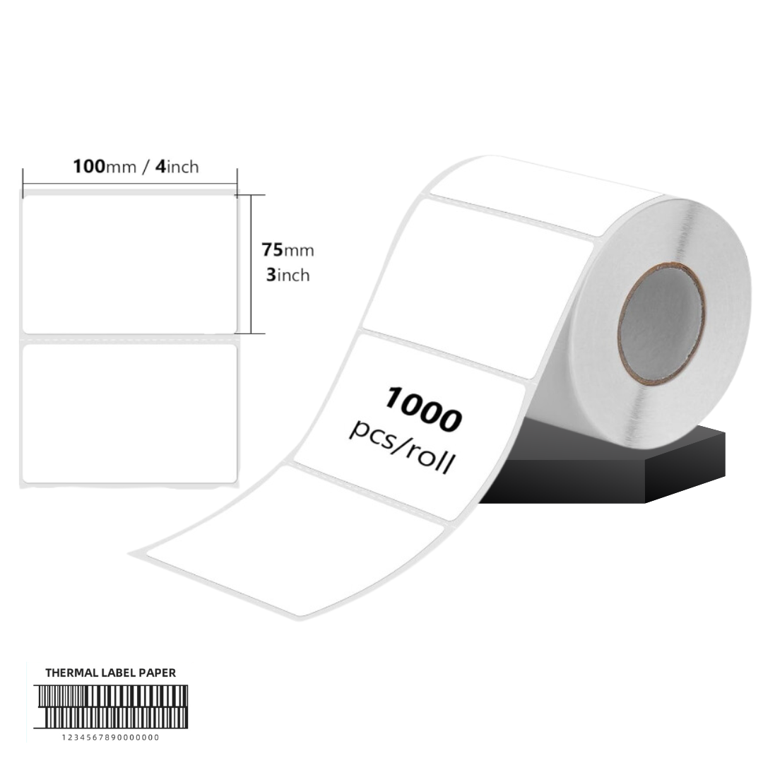 ROLLO DE ETIQUETA TT 4" X 3"(10CM X 7.5CM) 1COLUMNAS ,500 ETIQ