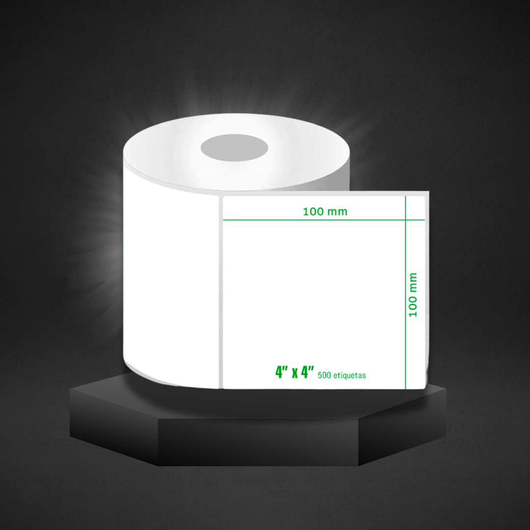 ROLLO DE ETIQUETA TT 4" X 4"(10CM X 10CM) 1COLUMNAS ,500 ETIQ