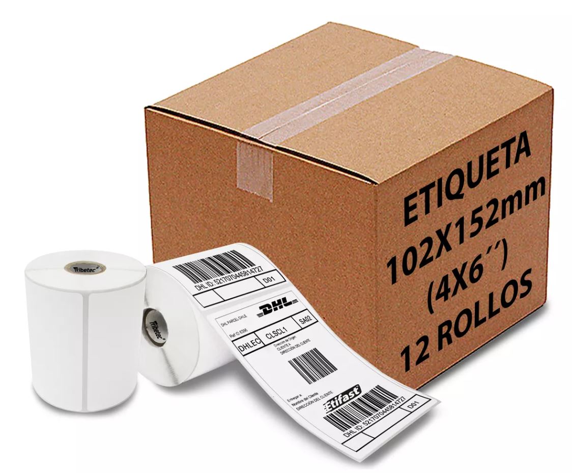 ROLLO DE ETIQUETA TT 4" X 6" ,250 ETQ , 1COLUM-TUCO 1"