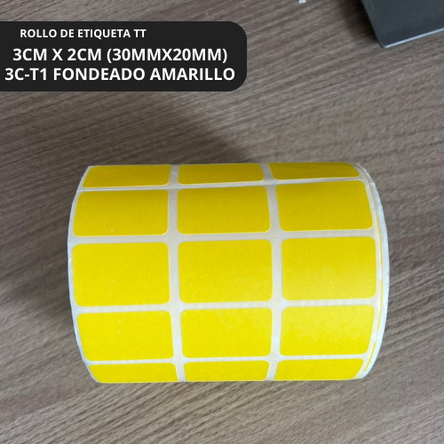 ROLLO DE ETIQUETA TT 30MMX20MM ,6000 ETQ , 3COLUM-TUCO 1