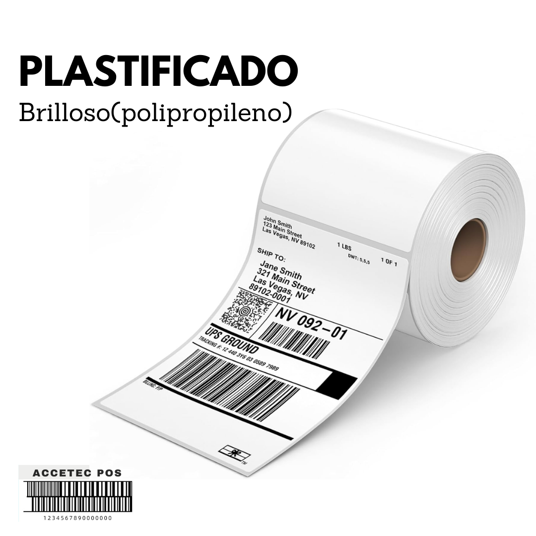 ROLLO DE ETIQUETA PPB 4" X 6"(10CM X 15CM ) 1COLUMNAS ,250 ETIQ T1