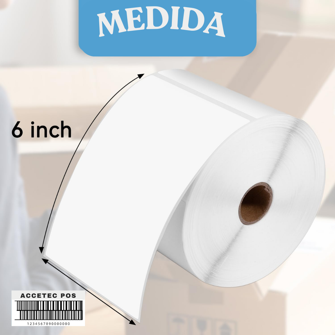 ROLLO DE ETIQUETA PPB 4" X 6"(10CM X 15CM ) 1COLUMNAS ,250 ETIQ T1