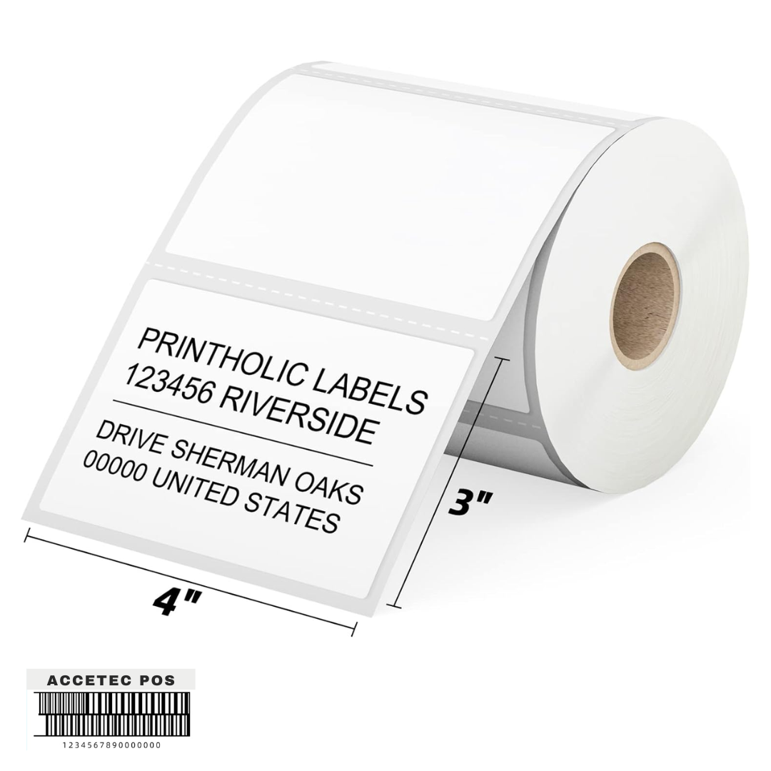 ROLLO DE ETIQUETA PPB 4" X 3"(10CM X 7.5CM ) 1COLUMNAS ,500 T1