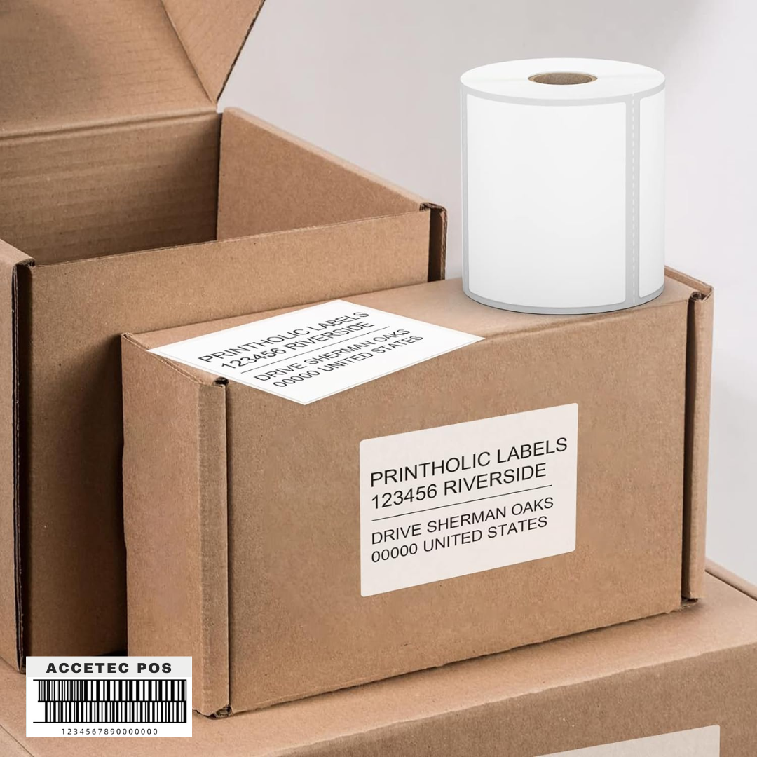 ROLLO DE ETIQUETA PPB 4" X 3"(10CM X 7.5CM ) 1COLUMNAS ,500 T1