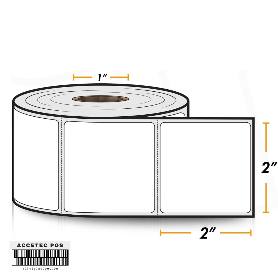 ROLLO DE ETIQUETA PPB 2" X 2" (50MM X 50MM) ,1000 ETQ , 1COLUM-TUCO 1"