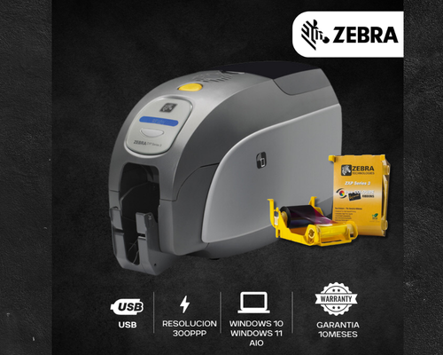 IMPRESORA DE FOTOCHEK O CARNET ZEBRA ZXP SERIE 3 , USB , REACONDICIONADO GRADO A