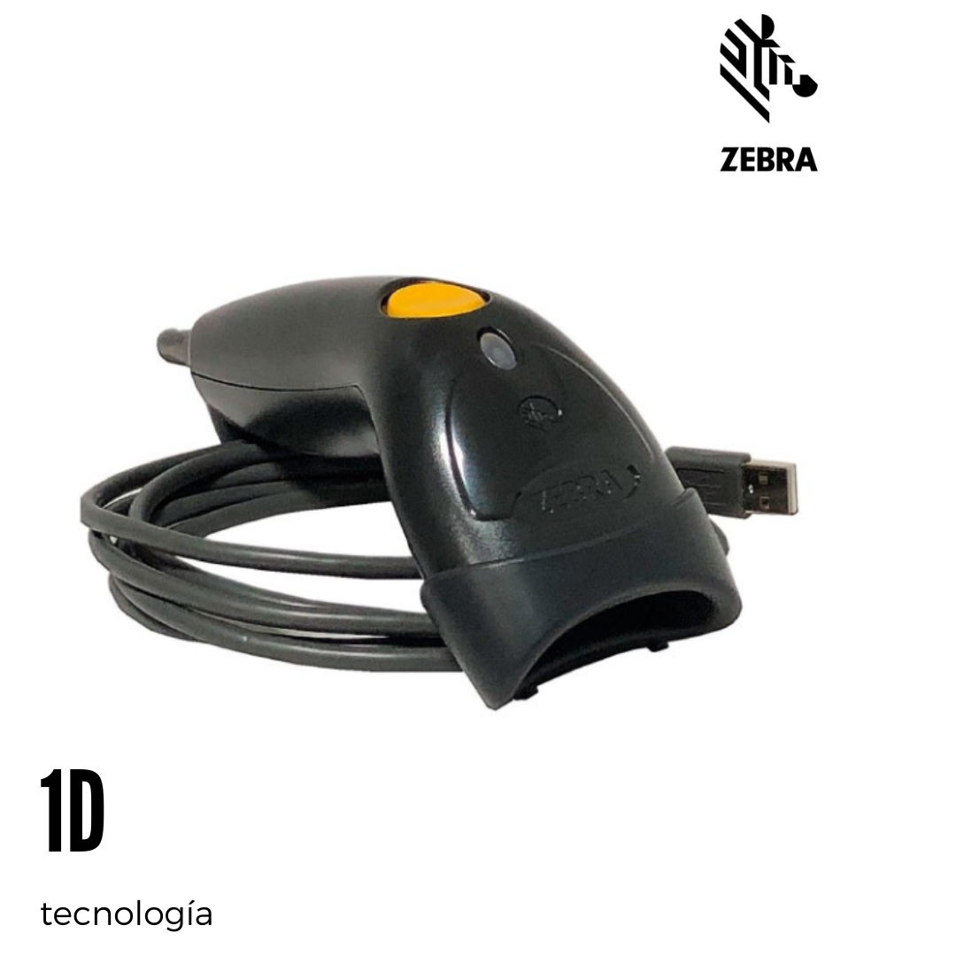 LECTOR CODIGO BARRAS ZEBRA LS1203 1D LASER C|BASE CABLEADO