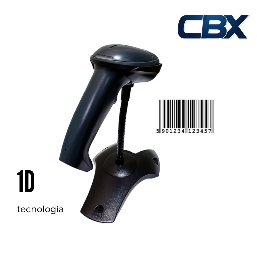 LECTOR DE CODIGO DE BARRAS CBX I-1915 BASE/USB/BLACK CABLEADO