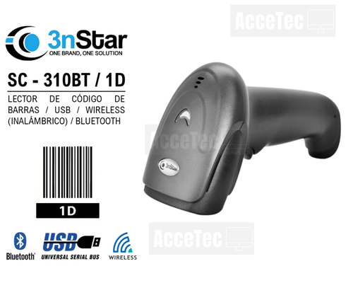 LECTOR DE CÓDIGO DE BARRAS 1D   3NSTAR SC-310BT  INALÁMBRICO