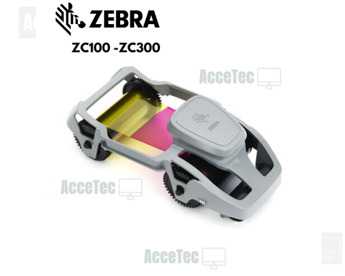 CINTA RIBBON ZEBRA 800300-350LA YMCKO COLOR 200 IMG ZC100 Y ZC300