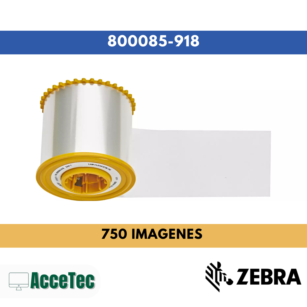 CINTA RIBBON ZEBRA LAMINADOR 800085-918 PARA IMPRESORA ZXP SERIES 7