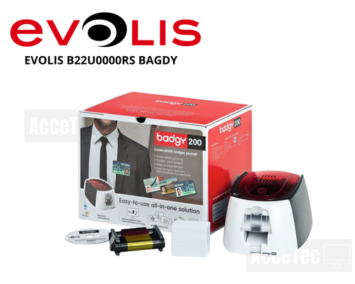 IMPRESORA DE FOTOCHEK EVOLIS  BAGDY 200 USB INCLUYE SOFTWARE , 100PVC Y RIBBON
